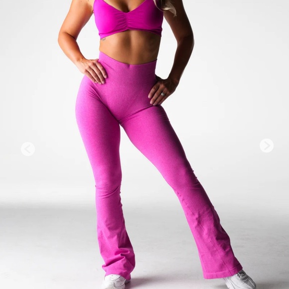 NVGTN Pink Flare Leggings - Picture 3 of 4